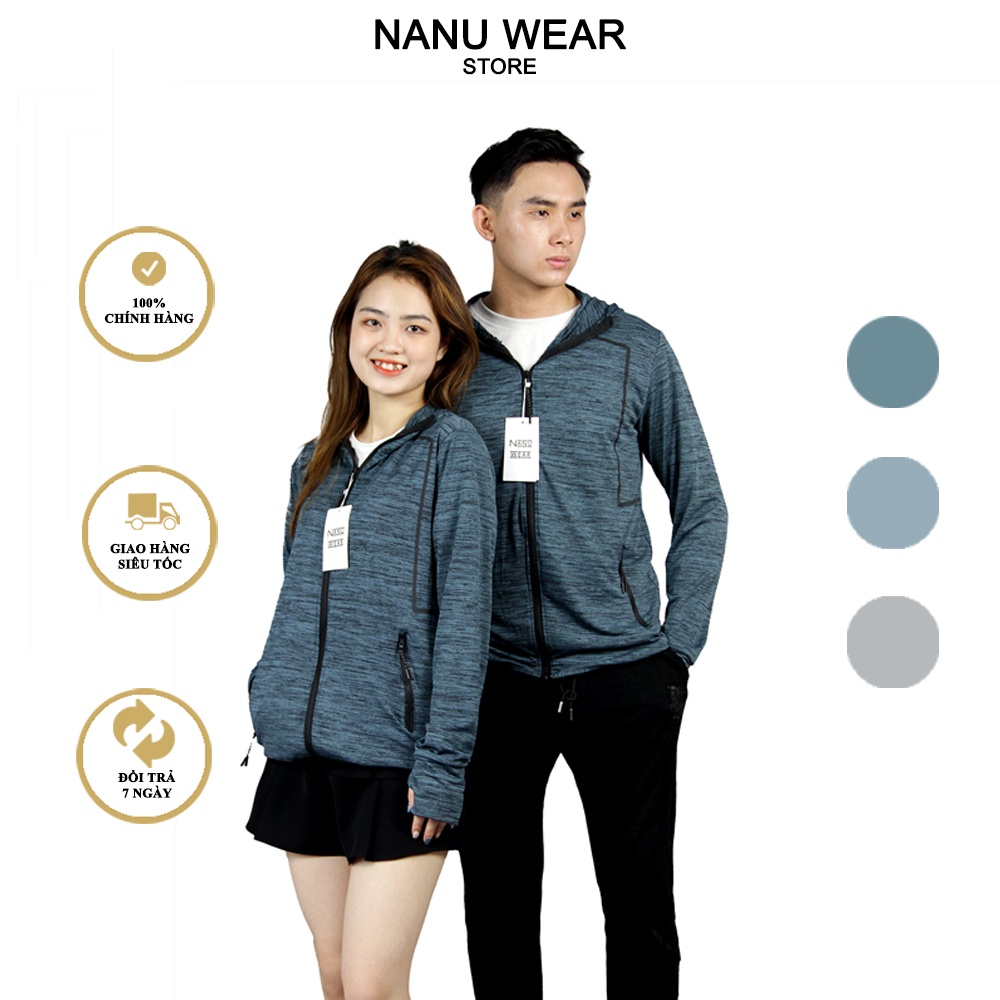 Áo chống nắng nam - nữ NANU WEAR chất liệu sợi che thiên niên