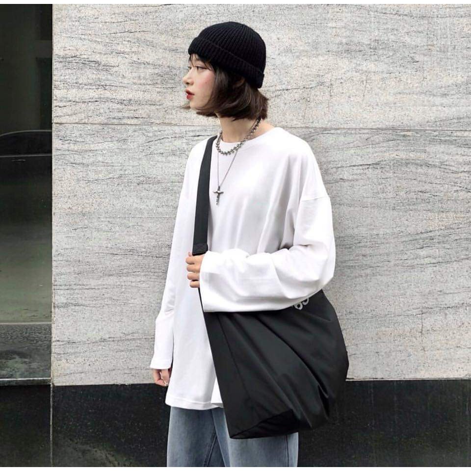 Áo Tay Dài LONG SLEEVE BASIC Màu Trắng Unisex ❤️FREESHIP❤️ Nam nữ unisex