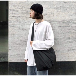 Áo Tay Dài LONG SLEEVE BASIC Màu Trắng Unisex
