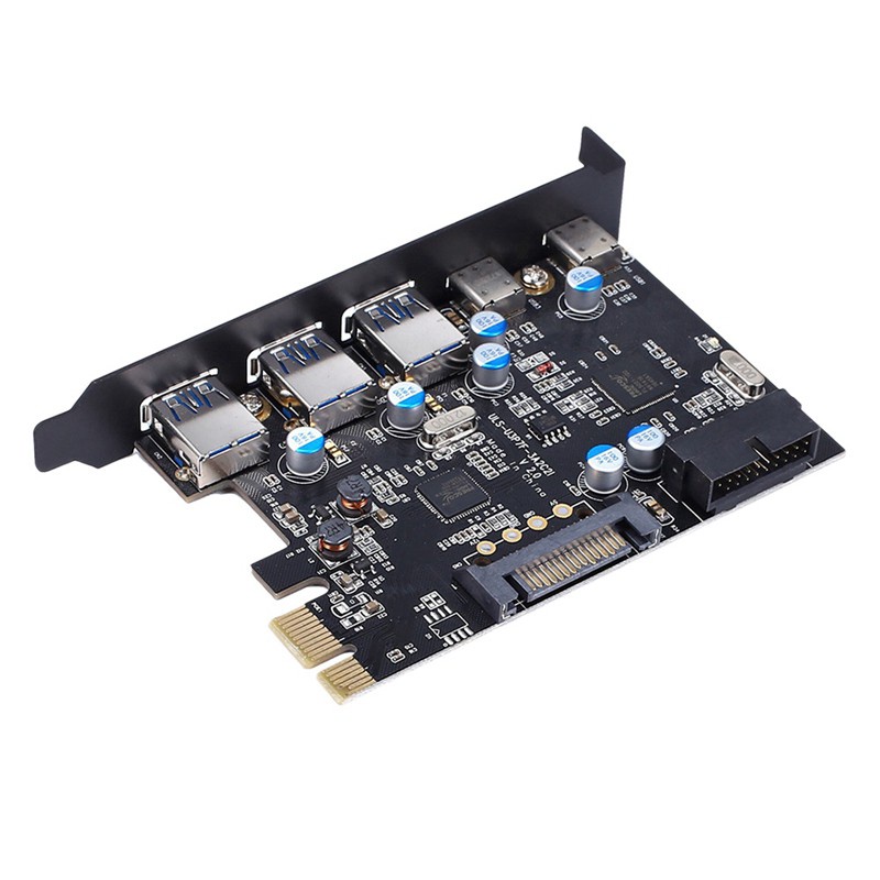 Card Mở Rộng Pci-E 5 Cổng Sang Usb 3.0 + Type C Thẻ | BigBuy360 - bigbuy360.vn