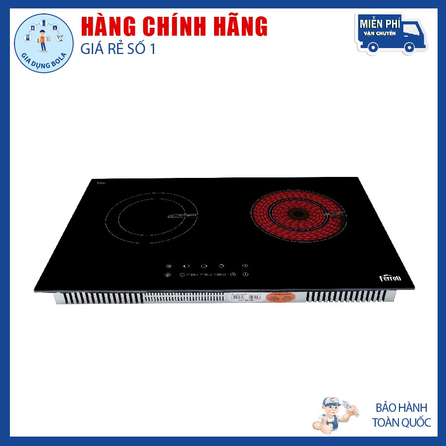 BẾP TỪ- HỒNG NGOẠI FERROLI IC4200BS( Tặng một bộ nồi cao cấp giá 3.800.000)