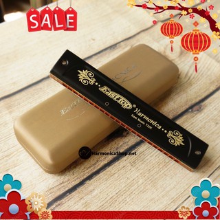🎵Kèn Harmonica 22 lỗ 🎶 Tremolo Easttop T22K - Màu Đen