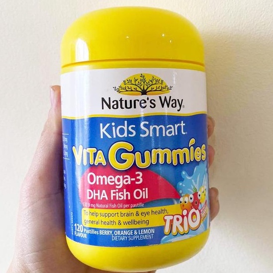 Kẹo nhai bổ sung Omega 3 DHA Fish Oil Nature's Way 60 viên Úc