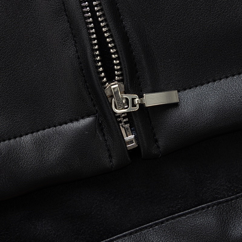 Áo hoodie unisex, chất liệu da có dây kéo trùm mũ thương hiệu Aesir Studios 2 màu bạc,đen - 314