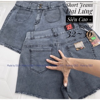 Quần đùi big size- quần short jeans lưng cao - phom eo cao - siêu co giãn
