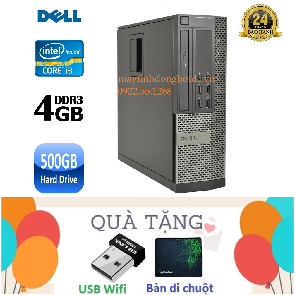 Thùng CPU DELL Optiplex 990 /790 intel i3 2100, ram 4GB, ổ cứng 500GB.Tặng usb thu wifi, bàn di chuột.Hàng Nhập Khẩu.