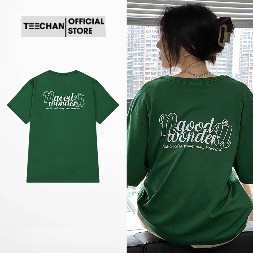 Áo Thun Unisex TEECHAN Tay Lỡ Form Rộng GOOD UNDER Nam Nữ vải cotton phong cách Hàn quốc trẻ trung mã TN81