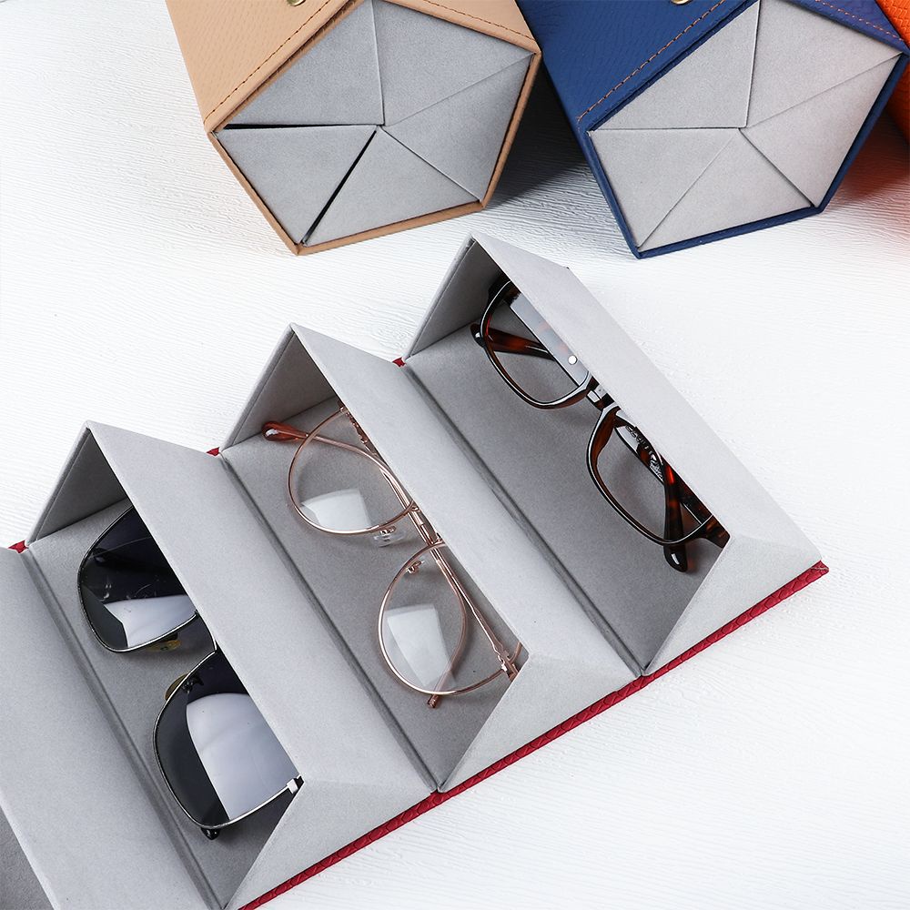 Hộp đựng mắt kính bằng da nhiều ngăn tiện lợi