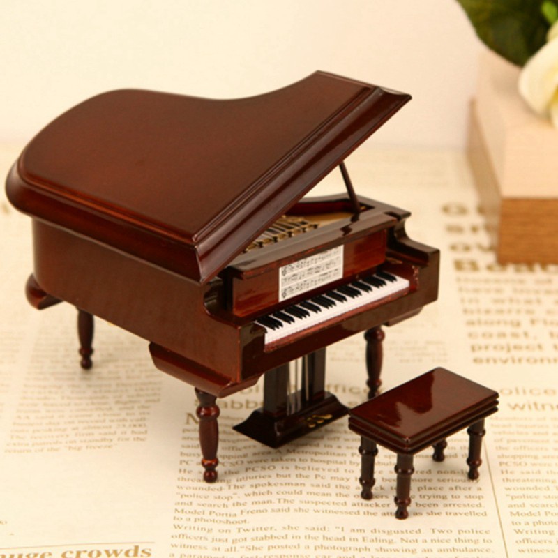 Đàn Piano Mini 14x11 X 13cm Cho Nhà Búp Bê