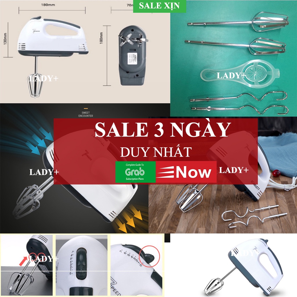 [THANH LÝ] Máy Đánh Trứng Cầm Tay 7 Tốc Độ Công Suất 180W Hàng nhập khẩu mạnh mẽ cao cấp, bền bỉ, giá tốt