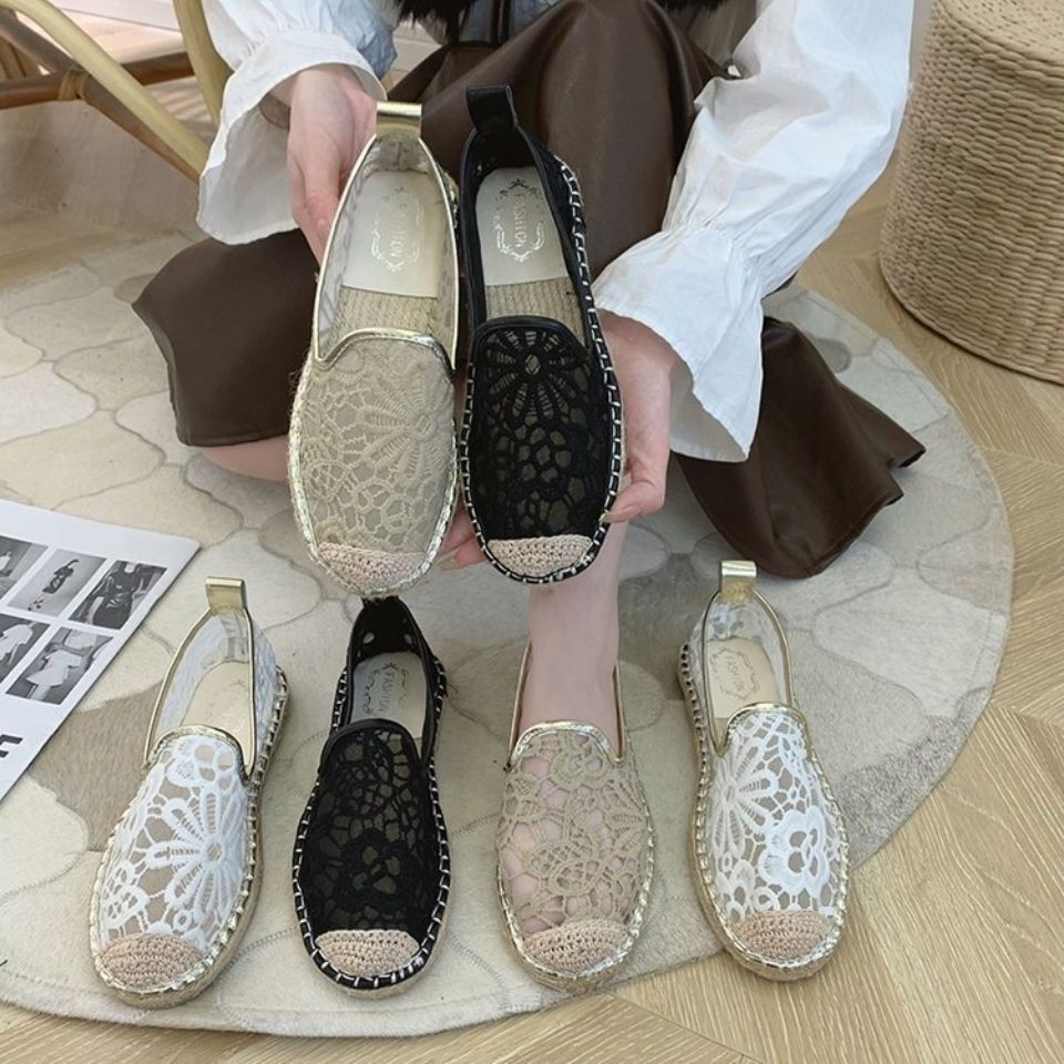 Giày Lười Đan Cói Đế Bằng Thời Trang Cho Nữ | BigBuy360 - bigbuy360.vn