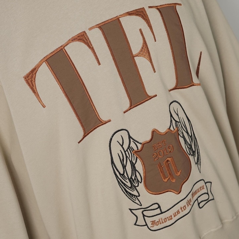 ÁO NỈ DÀI TAY THEFLUSH "FLUSH" ABBREVIATION SWEATER