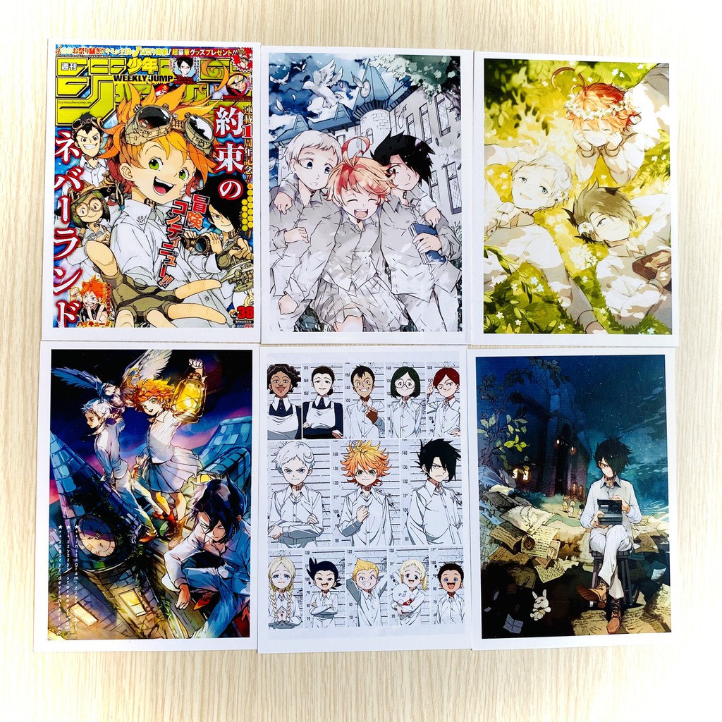 Bộ 20 tấm postcard anime The Promised Neverland - Miền Đất Hứa