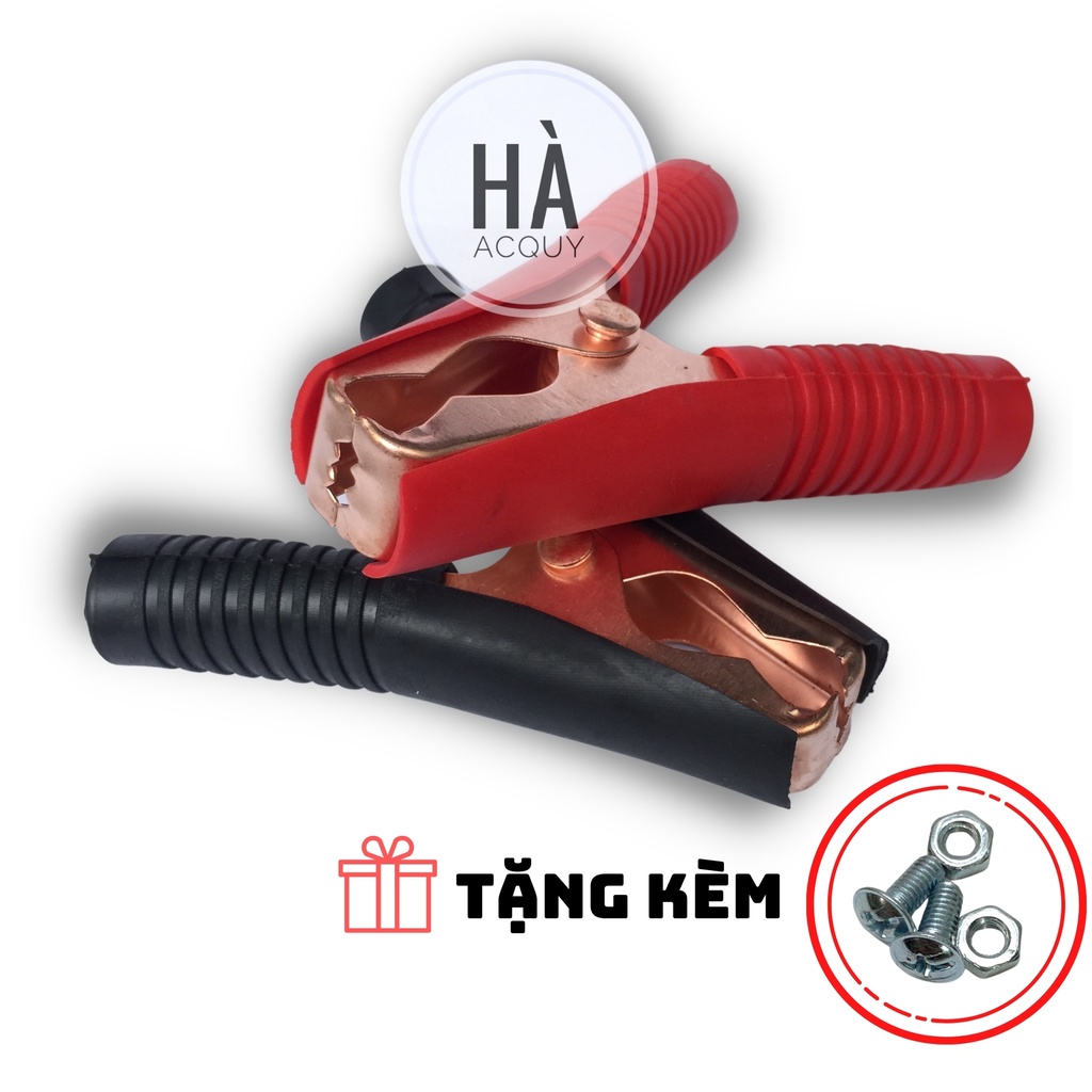 Kẹp Acquy Cá Sấu Mạ Đồng 100A - 1 cặp