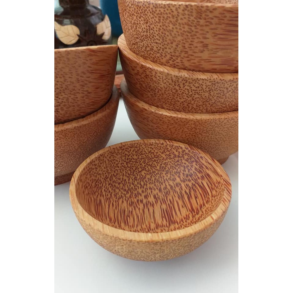 CHÉN CHẤM GỖ DỪA (ĐK 9cm, cao 3,5cm)