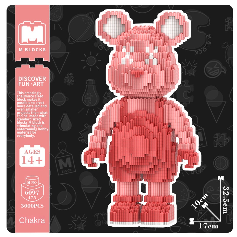 M Chakra Khối Lắp Ráp Hình Ba Lô Gấu Lớn Nhiều Màu Sắc