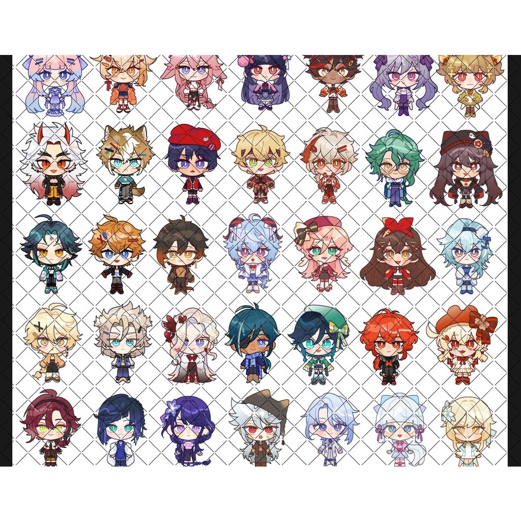 Móc khóa hologram Genshin Impact