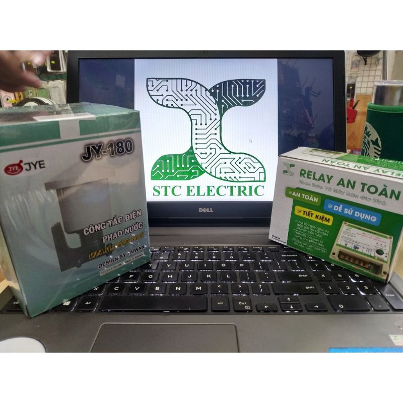 Combo phao JY180 + rơ le an toàn 12v chống tràn phao điện