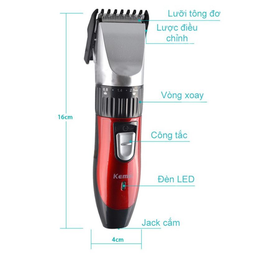 Máy cạo râu, cắt tóc đa năng KEMEI 4 trong 1 cao cấp