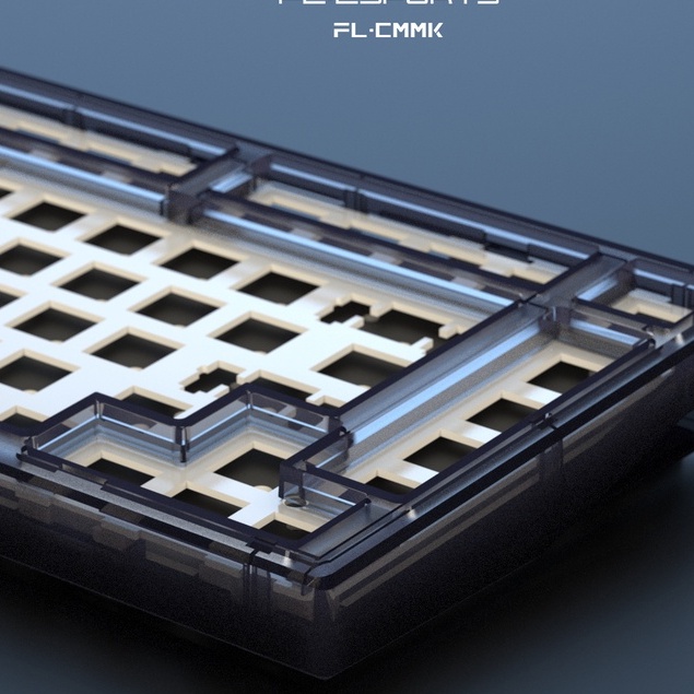 Bộ kit bàn phím cơ FL-Esports Q75 Crystal Grey  - Hàng chính hãng