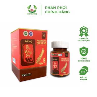 Viên uống bổ não nhân sâm hoa kỳ tây dương sâm tăng cường sức đề kháng và hoạt động trí não - lọ 60 viên