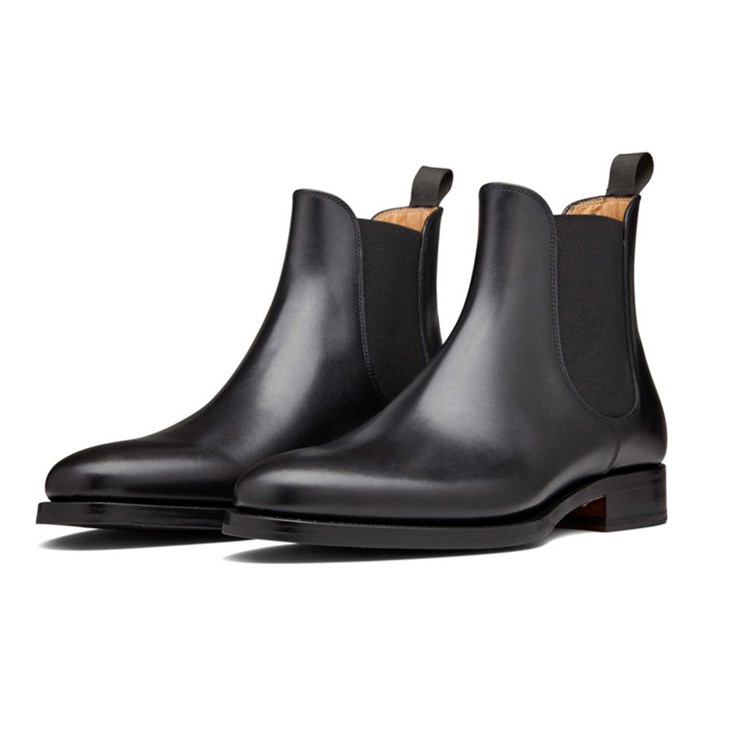 Giày Chelsea boots thời trang nam tăng 3.5cm chiều cao chất liệu da bò