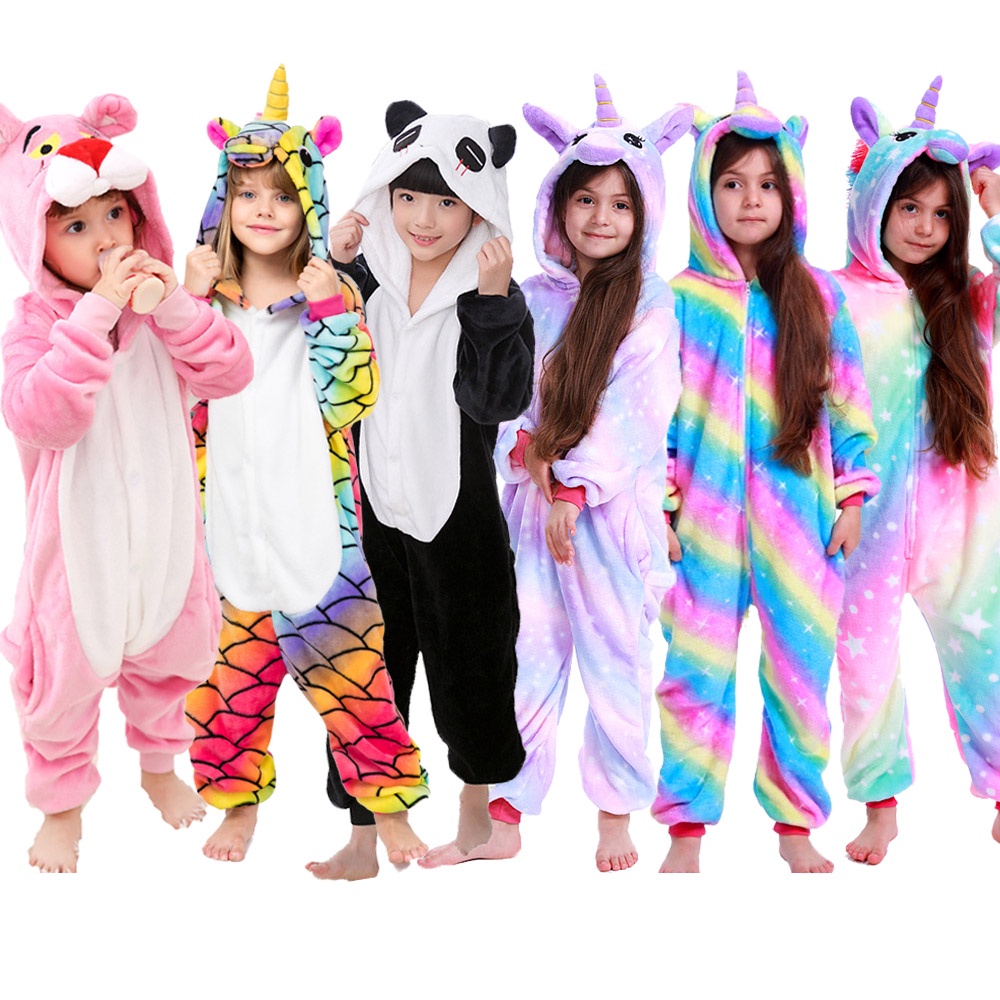 Bộ Đồ Ngủ Pijama Tay Dài In Họa Tiết Hoạt Hình Dễ Thương Cho Bé
