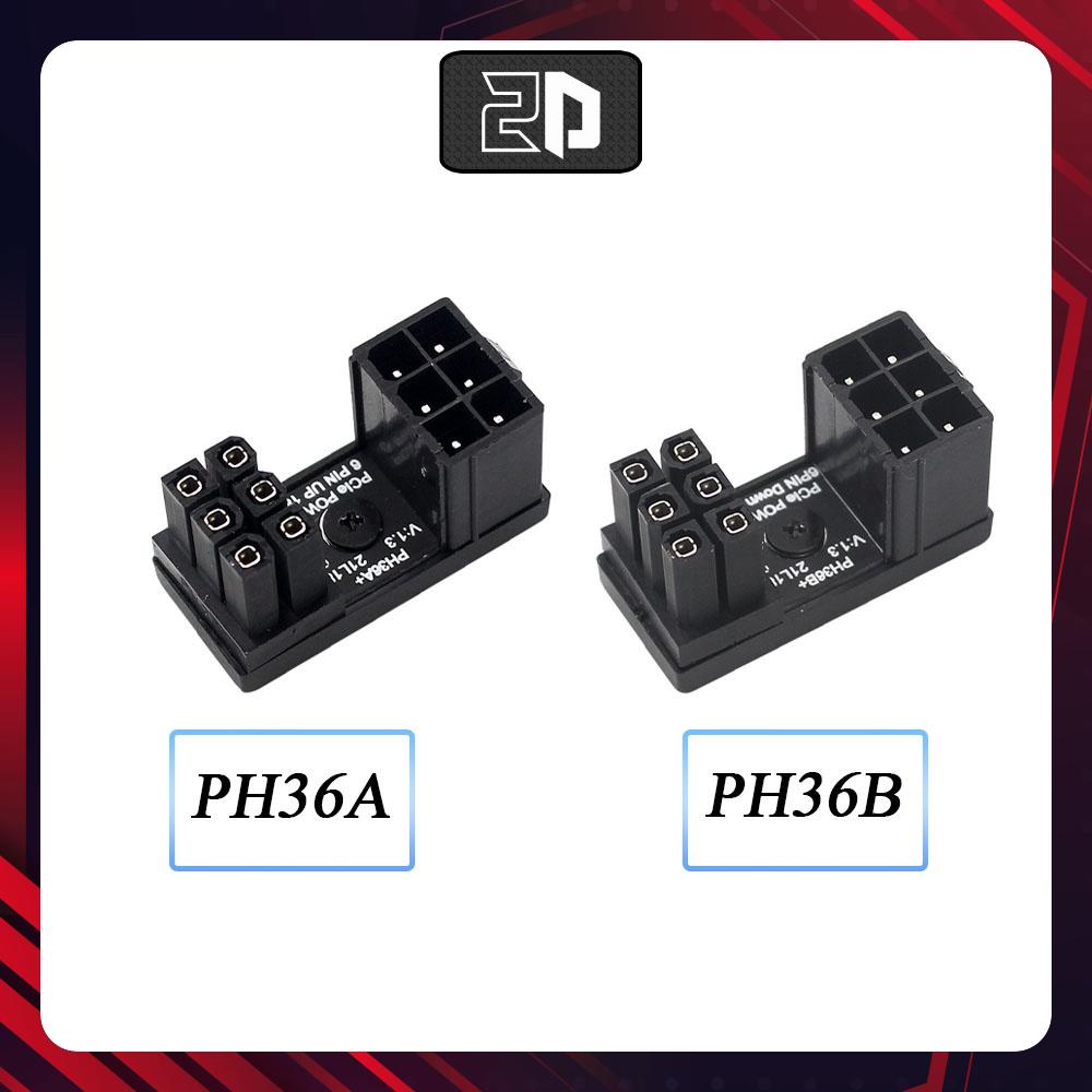 Đầu nối bẻ góc Card màn hình  6Pin góc 180 độ