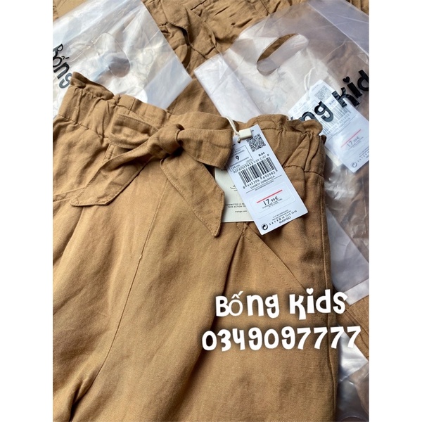 Quần Short Đũi Bé Gái Papper Nâu Đất MG