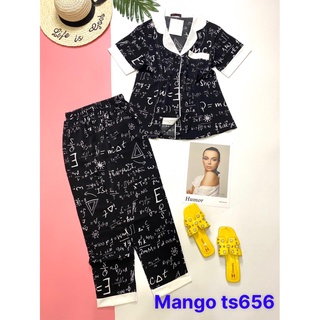 Đồ bộ pyjama quần dài vải lụa mặc nhà siêu sang