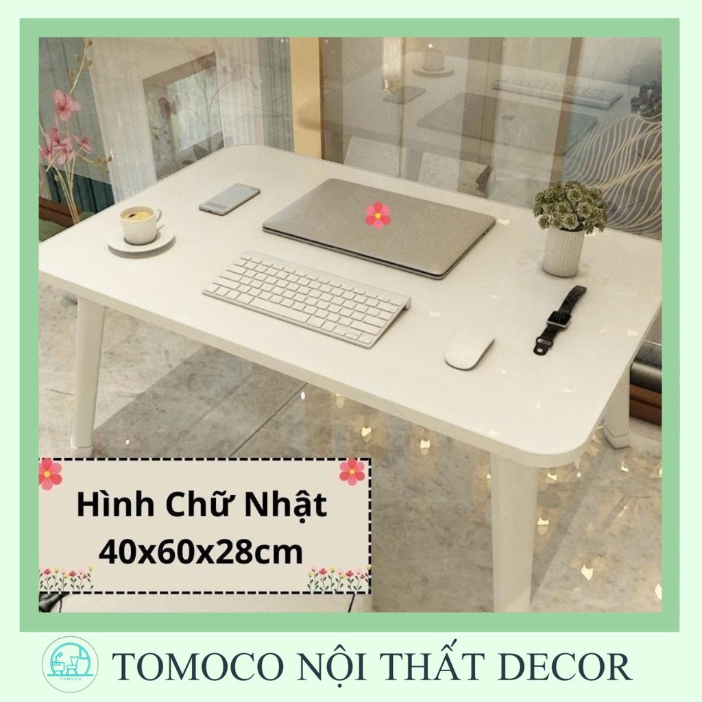 Bàn học gấp gọn ngồi bệt, bàn chân nhựa cứng 40x60cm mặt gỗ MDF loại đẹp GP148