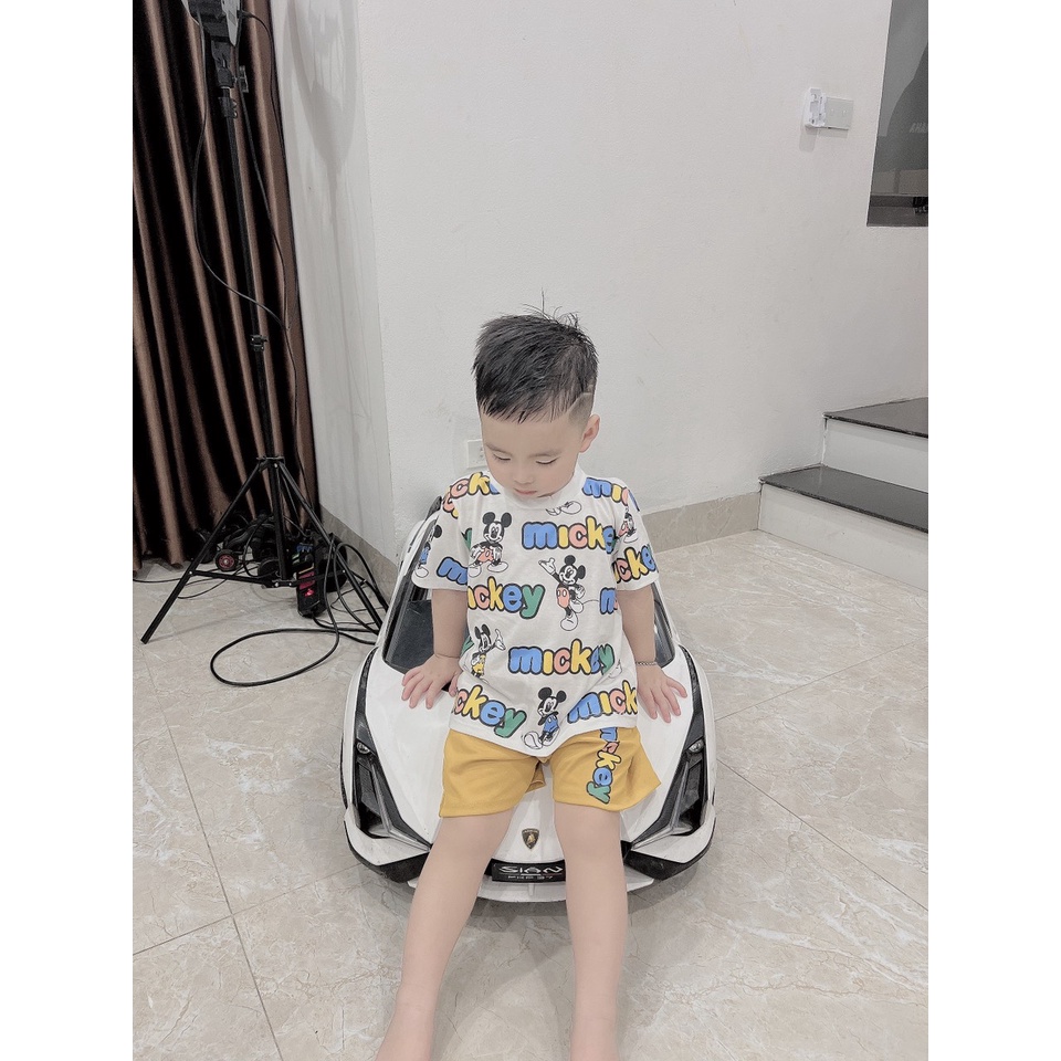 A785- SET 2 BỘ MICKY QUẦN ĐỎ VÀNG