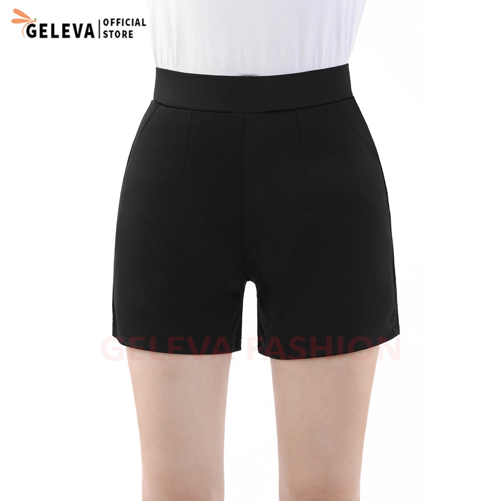 Quần short nữ chất Umi Hàn co dãn Cao cấp dày dặn, Quần sooc đùi nữ vải thun ôm mông Geleva LEG428 | BigBuy360 - bigbuy360.vn
