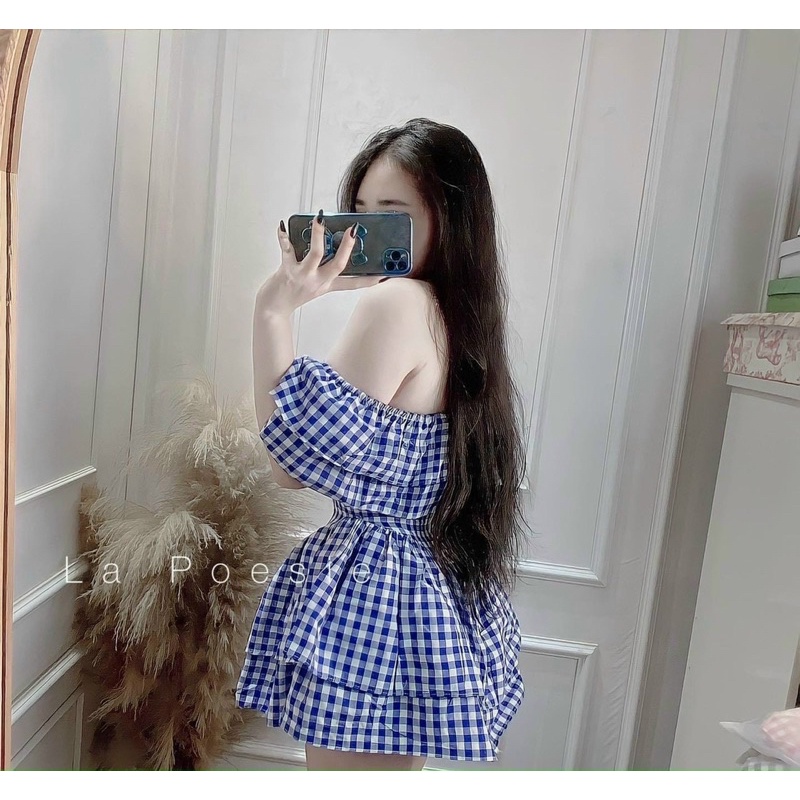 JUMPSUIT CARO BẸT VAI (KÈM VIDEO HÌNH THẬT)