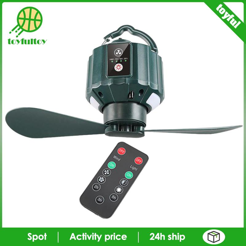 Quạt Cắm Trại 15600mAh Có Đèn LED Và Cổng Sạc USB