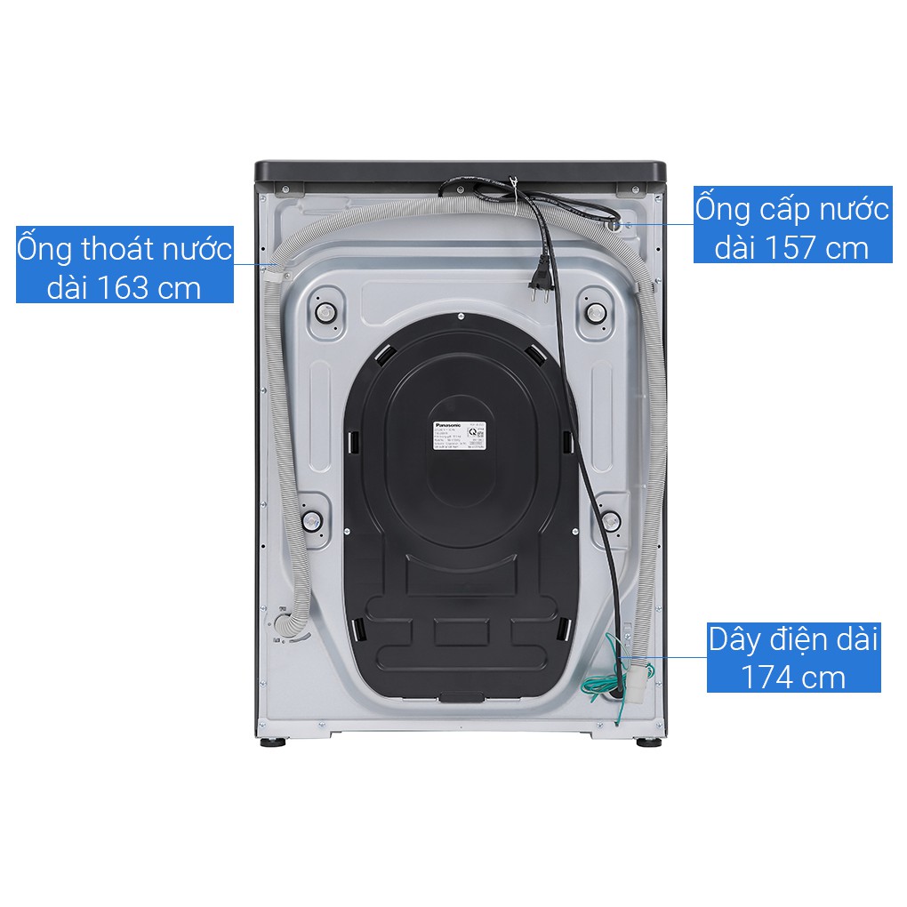 Máy giặt Panasonic Inverter 10.5 Kg NA-V105FX2BV - Giặt nước nóng, Bảo hành chính hãng 24 tháng, Miễn phí vẫn chuyển HCM