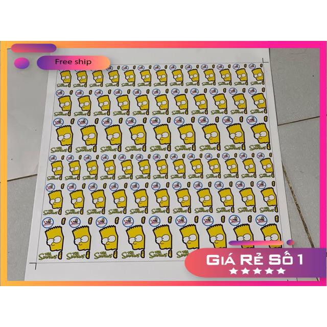 Siêu Rẻ Tem Sticker logo Simpson dán điện thoại