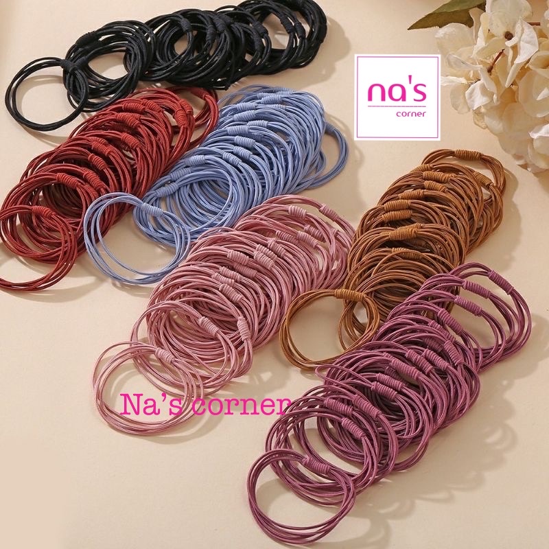 Combo 5 sợi Thun cột tóc đẹp rẻ nhiều mẫu đơn giản Chun buộc tóc dễ thương