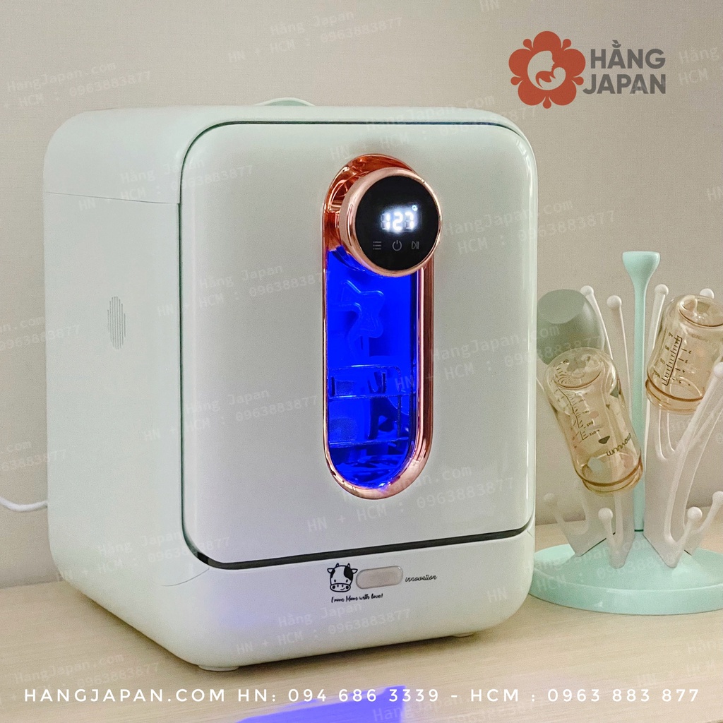 Máy rửa bình sữa Agii 03 cao cấp 4in1 NEW, rửa bình, sấy khô, tiệt trùng UV, lưu trữ - BH 12 THÁNG CHÍNH HÃNG