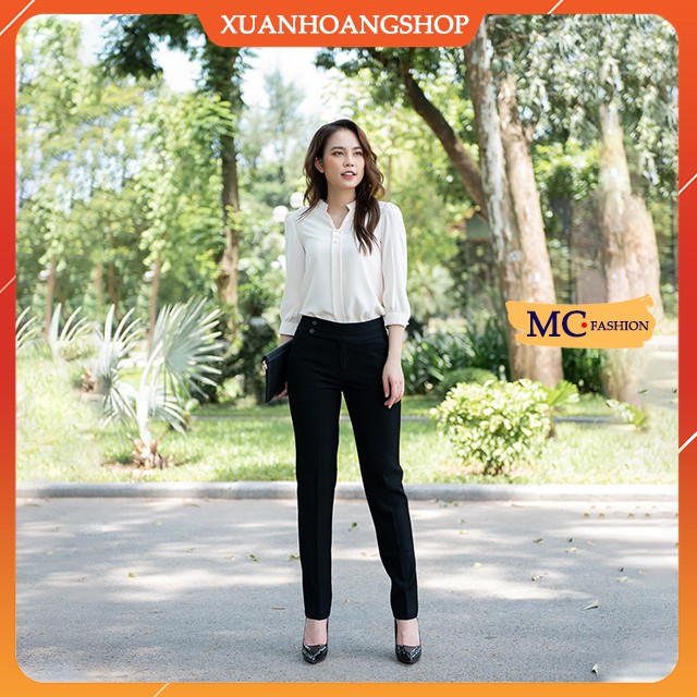 Quần Tây Nữ  Mc Fashion Ống Đứng Đẹp, Lưng Cao, Kiểu Âu Phục Nữ Công Sở,Có 2 Màu ( Xanh Tím Than, Đen ) Q0285 | BigBuy360 - bigbuy360.vn