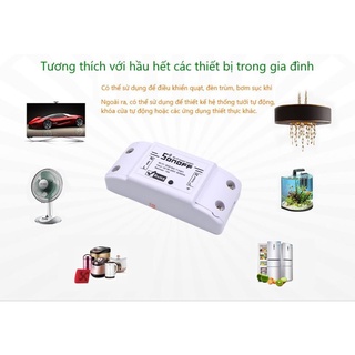 Công Tắc Sonoff Basic R2 Điều Khiển Từ Xa Qua Wifi
