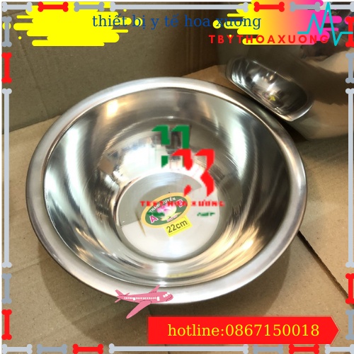 [Hàng Cao Cấp ] Bát Inox Đựng Nước Size 22cm Spa Dùng Cho Cây Bát Nước