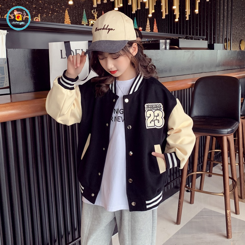 Áo khoác bóng chày IQ ANGEL cỡ vừa và lớn phong cách thời trang mới cho bé