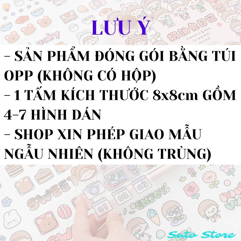 Combo 20 sticker cute hình dán mũ bảo hiểm trang trí điện thoại cô gái dễ thương