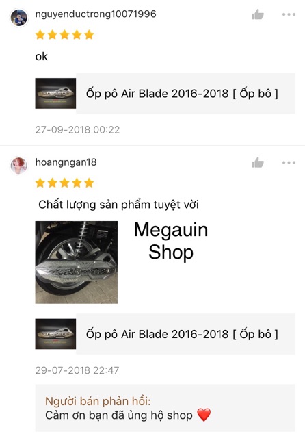 Ốp pô gang đúc các loại xe máy (Lead, Vision, Air Blade, SH Mode)