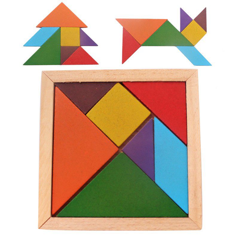 Đồ chơi xếp hình phát triển trí tuệ Montessori Tetris bằng gỗ