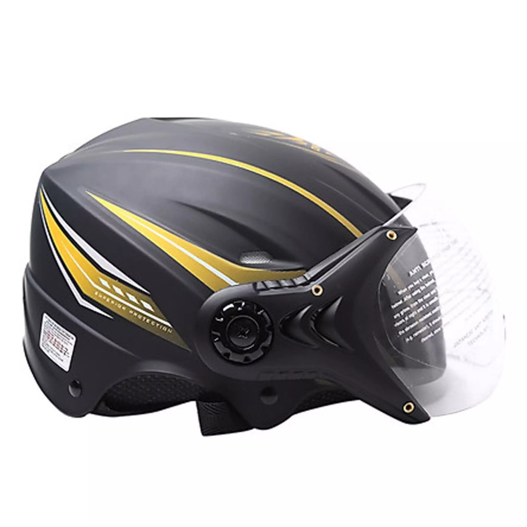 Nón bảo hiểm 1/2 đầu có kính CHITA HELMETS CT14N(K) sơn mờ cao cấp, gân mũ mạnh mẽ, cá tính