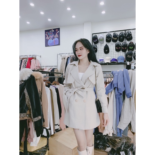 Áo mangto cúc đồng dáng lỡ hot hit 2023