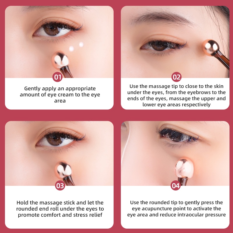 Thanh Lăn Mát Xa Vùng Da Mắt Bằng Kim Loại