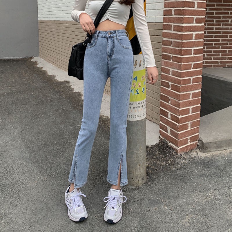 Quần jeans lửng lưng cao cá tính hợp thời trang 41323